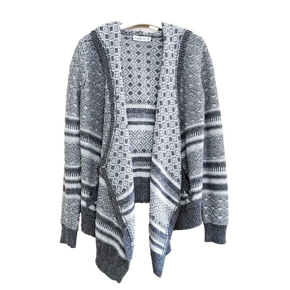 Abercrombie & Fitch  Cardigan Sweater Open Front Hooded Women's Size Medium Gray - Picture 1 of 3